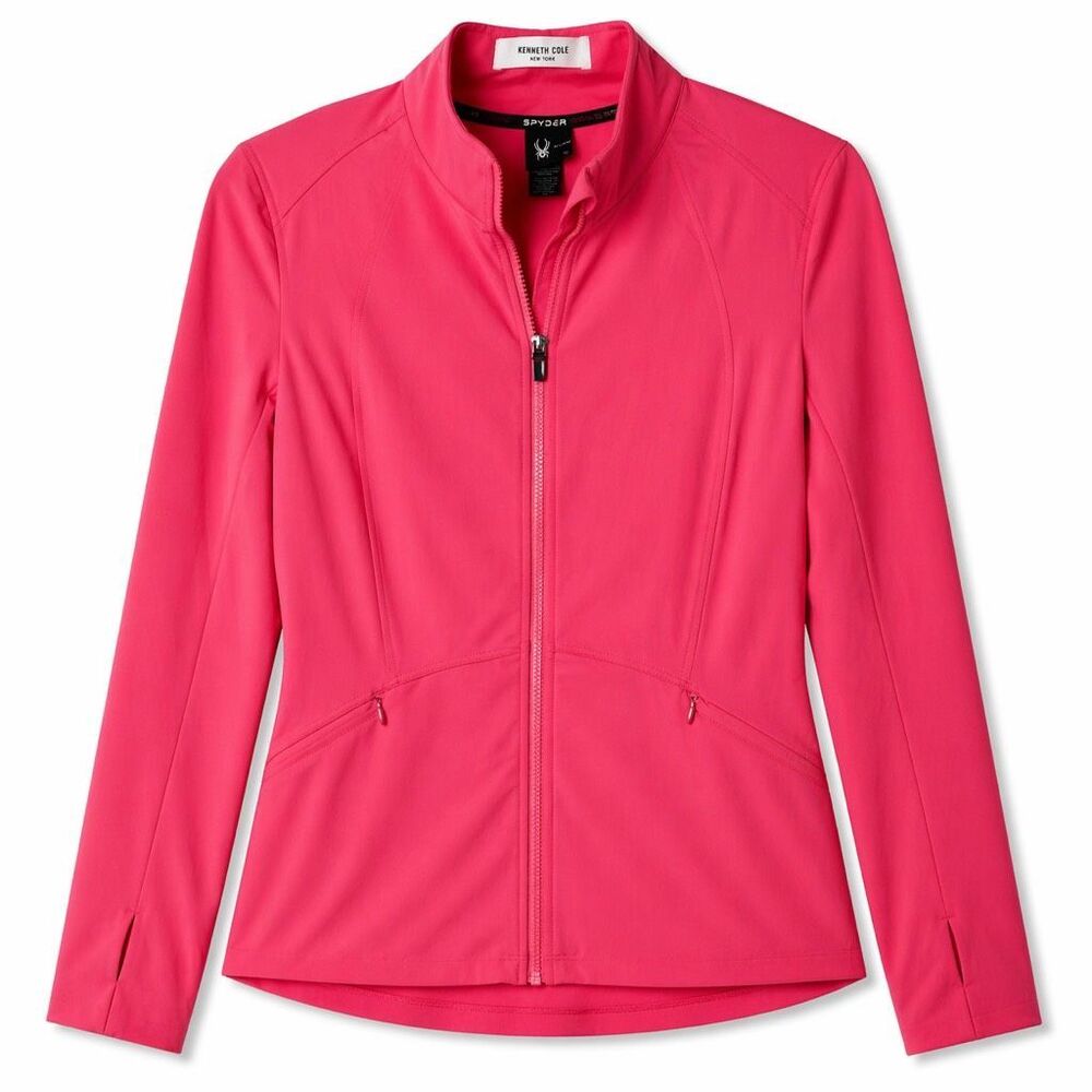 SPYDER Active Pink Zip Jacket Athleisure Performance Thumbhole L